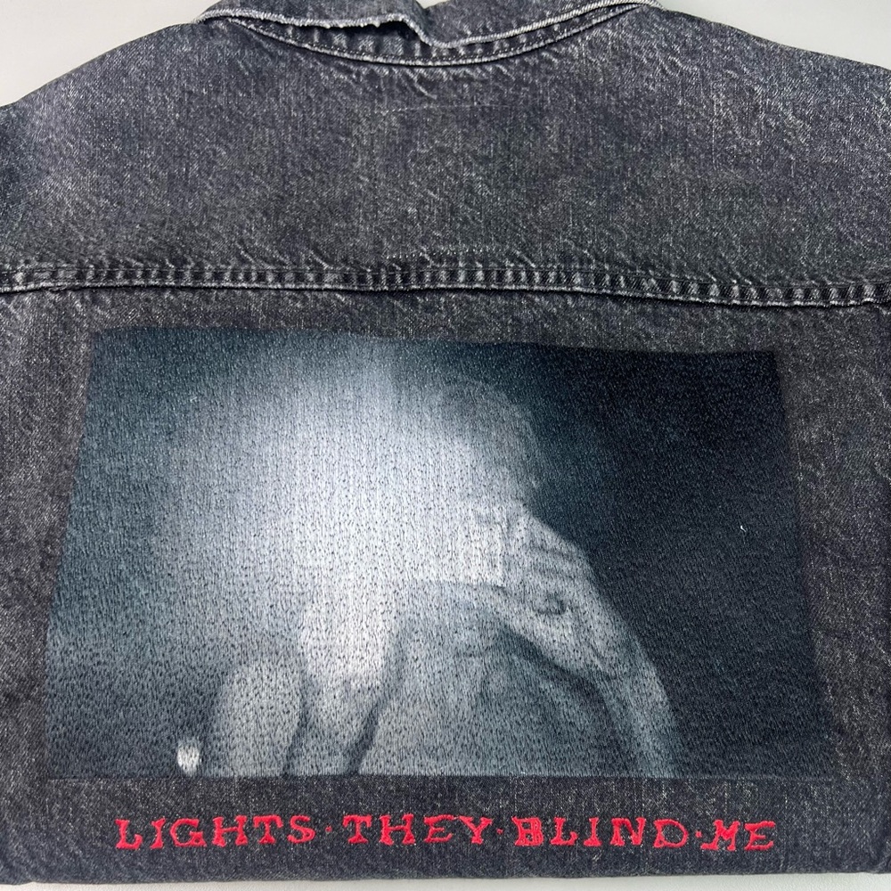 Adaptation Black Roxy Distressed Denim Jacket - Picture 16 of 16